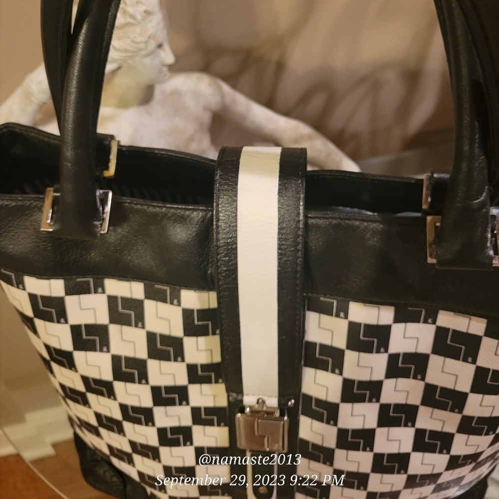 L.A.M.B. Gwen Stefani Westfield Checkerboard Tote Luxury Designer Handbag #523 - Picture 15 of 17